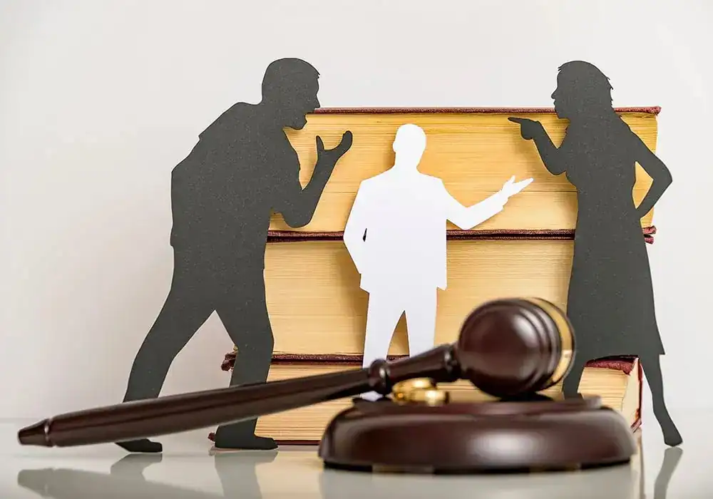 image of couple arguing through divorce Oldham